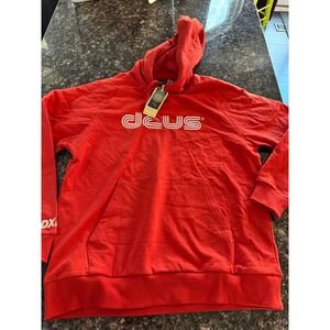 Deus Ex Machina Mens Sideways Team Hoodie Orange DMP258021-OEC-M New Size M